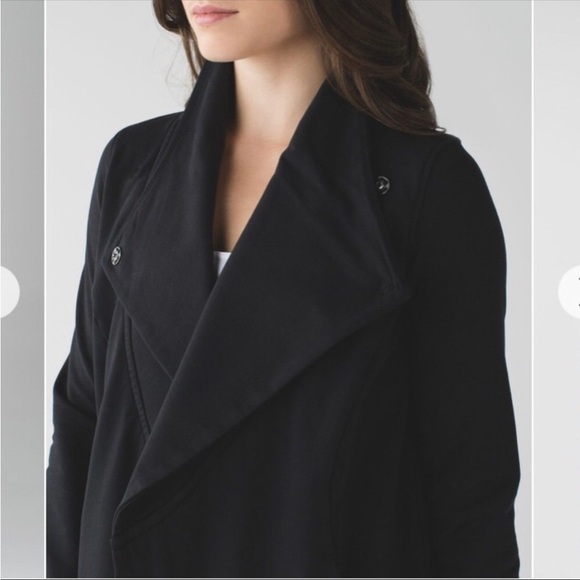 Lululemon That’s a Wrap Open Front Jacket Cardigan Black size 6 - Picture 5 of 14